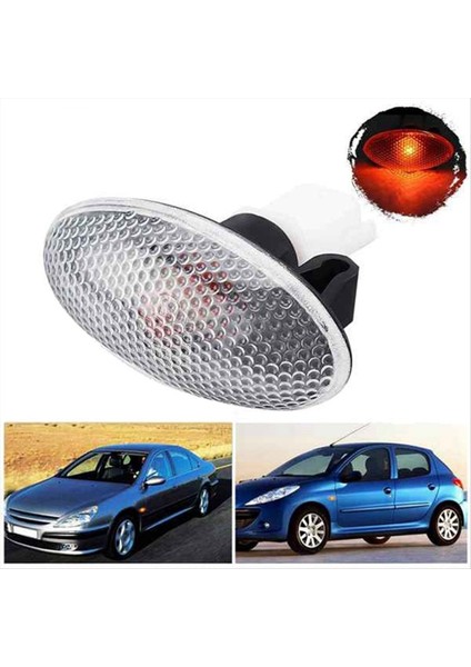 Peugeot Için 4pcs 206 407 607 Sinyal Yan Işaretleyici Işık Tekrarlayıcı Lamba Göstergesi 632574 (Yurt Dışından) fırsatları