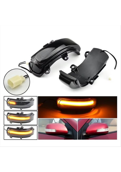 Toyota Corolla Zelas Reiz Auris Scion Blade Mark Için Flaşı Gösteren Dinamik Direksiyon Sinyal LED Dikiz Aynası (Yurt Dışından) fiyatları