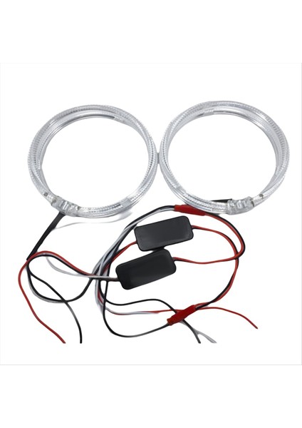 Araba LED 80MM Diyafram Halo Yüzükleri Beyaz Işık Melek Gözleri Işık 9-30V Far Sürüş Lambaları Araba Far Aksesuarları (Yurt Dışından)