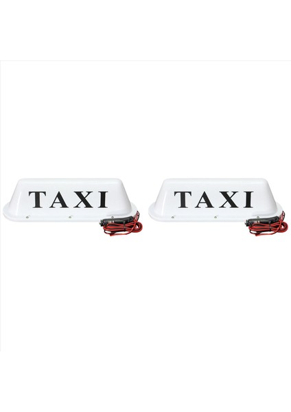 5x Beyaz Su Geçirmez Taksi Manyetik Base Çatı Üst Araba Kabini LED Işaret Işık Lambası 12V Pvc (Yurt Dışından)