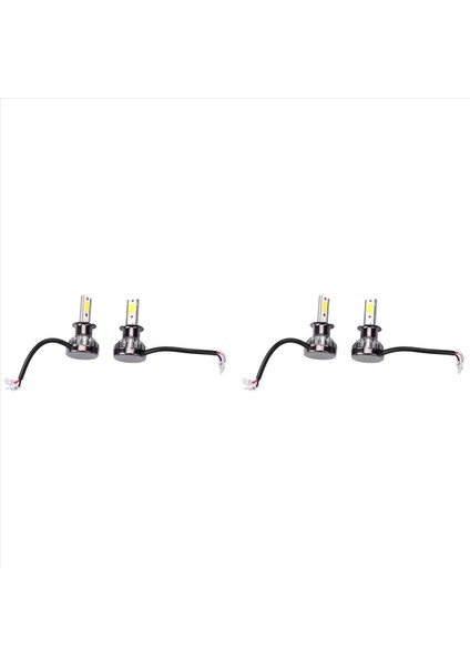 4pcs Mini 1400W LED Far Ampulleri Dönüştürme Kiti Sis Sürüş Hi-Low Lambalar Drl 6000K Beyaz-Plug And Play (H3) (Yurt Dışından)