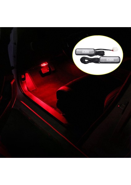 4pcs Araba Işığı LED Iç Atmosfer Işık Dekorasyon Lambası Ortam Ayak Işığı Honda Civic Için 10 2018-2020 Kırmızı (Yurt Dışından) modelleri