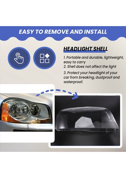 Volvo XC90 2004-2013 Sağ Far Kabuk Lambası Gölgesi Şeffaf Lens Kapak Far Kapağı (Yurt Dışından) indirimleri