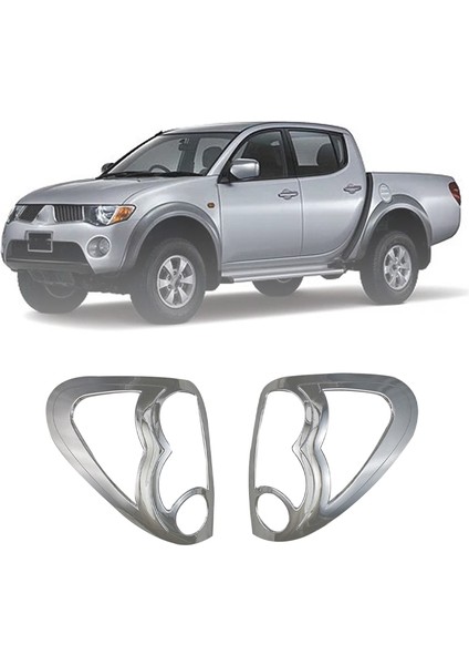 Araba Chrome Şeritler Stil Aksesuarları Dekorasyon Ürünü Mitsubishi Triton L200 2005-2011 Için Arka Lamba Kapağı (Yurt Dışından) fiyatları