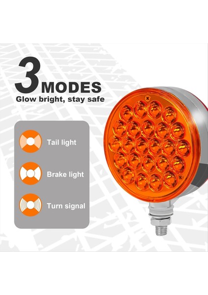 Yuvarlak Taban Çamurlukları Işıkları Yarı Kamyon Römorkları Için LED Çift Taraflı Dönüş Sinyal Lambaları Traktör Rv&#39 Leri Için Işaretleyici Kuyruk Lambaları (Yurt Dışından) modelleri