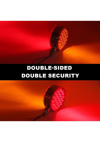 Yuvarlak Taban Çamurlukları Işıkları Yarı Kamyon Römorkları Için LED Çift Taraflı Dönüş Sinyal Lambaları Traktör Rv&#39 Leri Için Işaretleyici Kuyruk Lambaları (Yurt Dışından) indirimleri