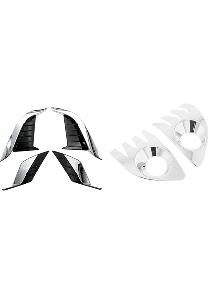 Toyota Corolla Cross Abs Için 6 Pc Krom Ön Arka Sis Lambası Göz Kapağı Kaş Kapak Kalıp Kalıp Çerçeve Garnitür (Yurt Dışından)