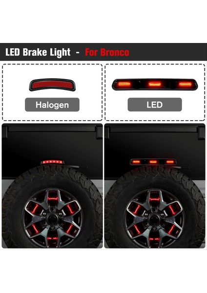 LED Üçüncü Fren Işığı Ford Bronco 2021 2022 2023 Raptor Tarzı Yüksek Montaj Durdurma Işık 3 Fren Lambası (Yurt Dışından) fiyatları