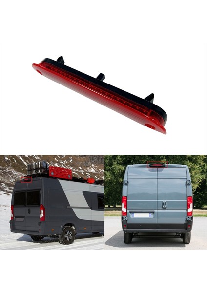 Araba Üçüncü Fren Lambası Yüksek Montajlı Fren Işığı Uyarı Işığı 1340670080 Fiat Ducato Citroen Relay Peugeot Boxer Red (Yurt Dışından) modelleri