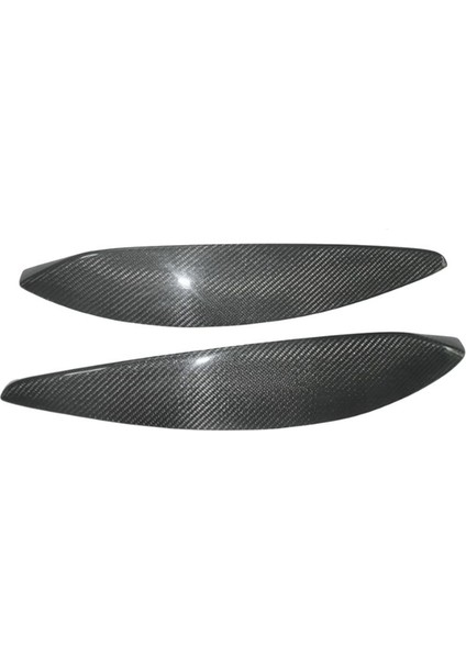 Araba Gerçek Karbon Fiber Ön Far Lamba Kaşları Göz Kapakları Kalıplama Kapak Kapakları Vauxhall Opel Astra H 2004-2009 (Yurt Dışından)