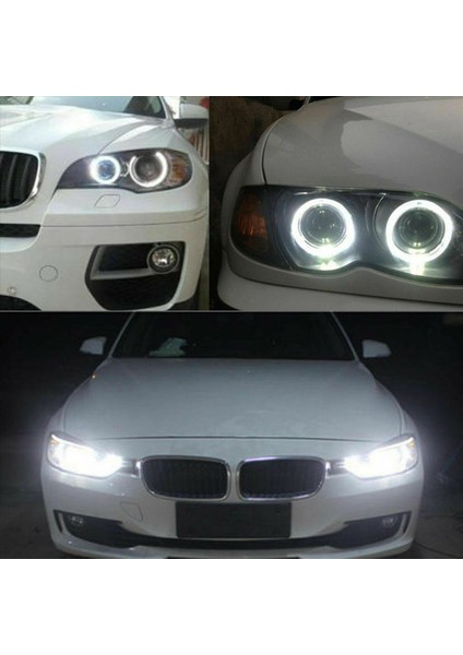 2paır 8000K Beyaz LED Melek Göz Markeri Halo Ampul Lambalar For-Bmw E39 E53 E60 E63 E64 E66 E87 5 6 7 X3 X5 (Yurt Dışından) fırsatları