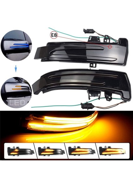 Dinamik LED Yan Ayna Sıralı Dönüş Sinyal Işıkları Mercedes Benz A/b/c/e/s/cla/gla/glk/cls Sınıfı W176 W246 W204 (Yurt Dışından) modelleri