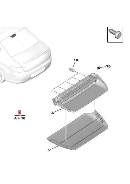 6350Z5 Araba Üçüncü Fren Lambası Gagası Yardımcı Fren Lambası Peugeot 408 Citroen C4 Ds Ek Durdurma Işığı 6350 Kj (Yurt Dışından) fırsatları