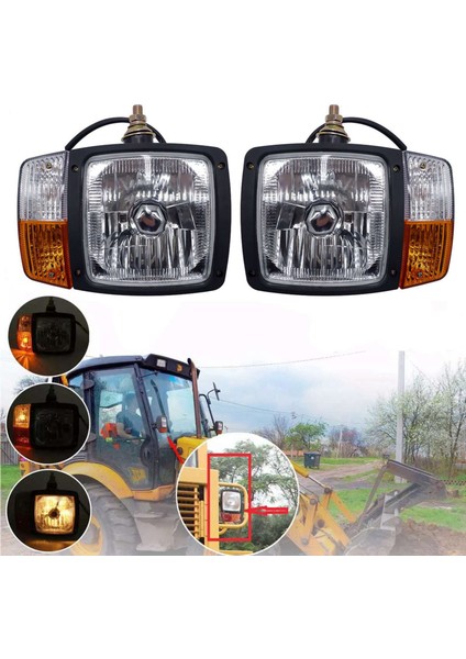 2 Adet Evrensel LED Dönüş Sinyali Göstergesi Traktör Römork Ekskavatör Kamyonu Için Işık Farları Sol ve Sağ (Yurt Dışından) fiyatları