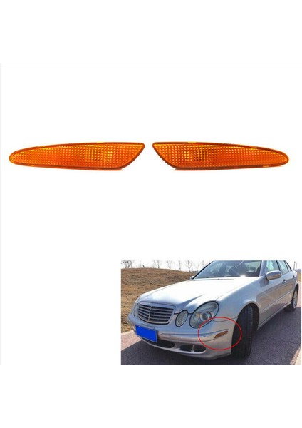 2x Sol ve Sağ Amber Yan Işaretçi Işık Tampon Dönüş Sinyal Lambaları Mercedes-Benz W211 E-Serisi 2003-06 2118200121 (Yurt Dışından) fırsatları