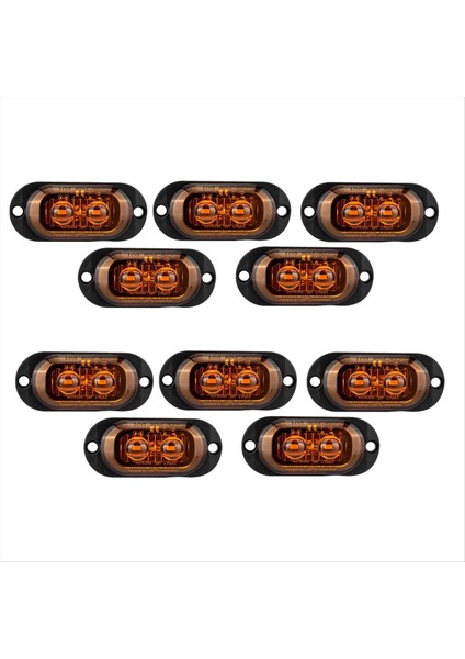 10PCS 12V-24V 2led Araç Isisan Işıklar Dönüş Sinyal Işıkları Gösterge Işıkları Römorklar Için Arka Havalı Kamyonlar Sarı (Yurt Dışından)