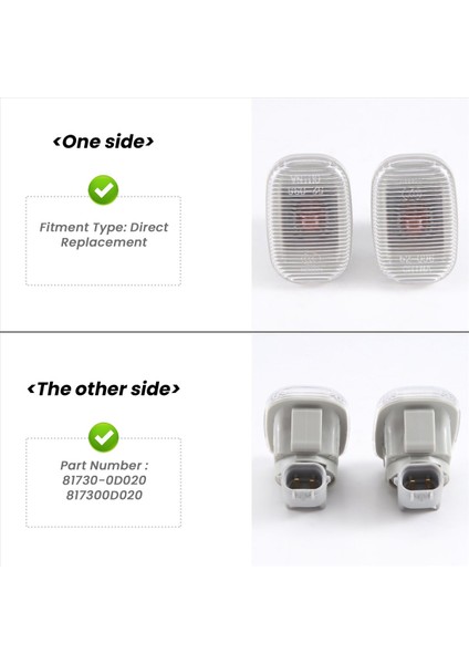 2pcs Araba Çamurluk Işığı Yan Işaretçisi Toyota Vios Axp4 Için Sinyal Lambası Axp4 Scp4 2002-2006 Corolla 2004-2006 81730-0D020 (Yurt Dışından) fırsatları