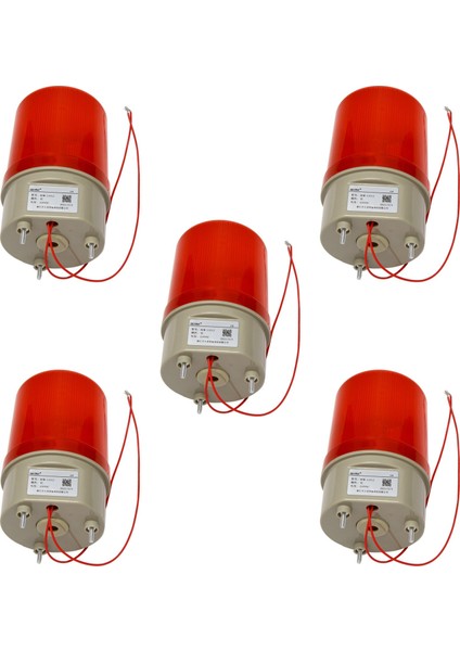 5x Endüstriyel Yanıp Ses Alarm Işığı BEM-1110J 220V Kırmızı LED Uyarı Işıkları Sistemi Dönen Işık (Yurt Dışından)