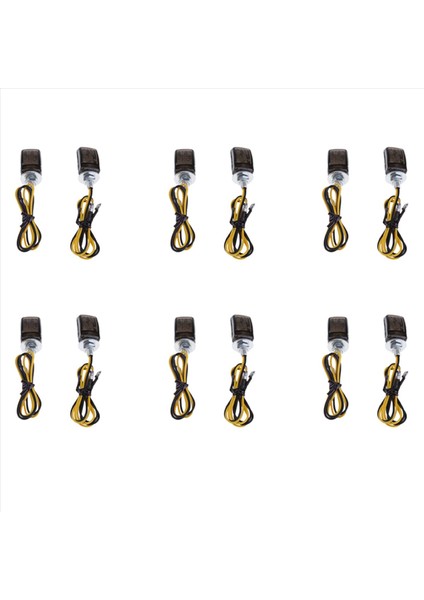 12PCS Universal LED Black Mini Küçük Göstergeler Sinyalleri Yamaha Için Motosiklet Motor Bisikleti (Yurt Dışından)