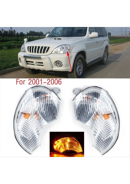 Ön Tampon Far Kafası Işık Yan Işaretçi Köşe Dönüş Sinyali Hyundai Terracan Için Işık 01-06 92301H1010 92302H1010 (Yurt Dışından) fırsatları