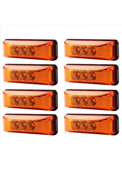 8x 3 LED 3 9 Inç Araba Kamyonu Yan Işareti Hafif Kuyruk Arka Lambalar Gösterge Işaretleyicisi 10-24V Römork Rv Tekne Kamyonu (Yurt Dışından)