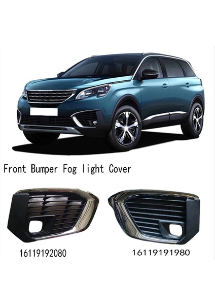 Sol Ön Tampon Sis Lambası Çerçevesi Sis Izgarası Peugeot Için Izgara Kaplama 5008 16119191980 (Yurt Dışından) fiyatları