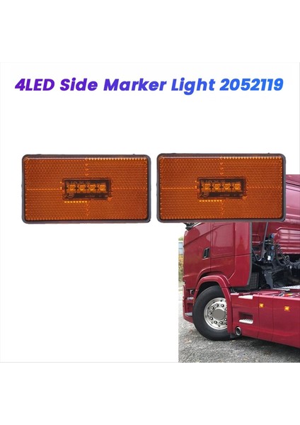 2pcs 24V Kamyon 4led Yan Işaretçi Işığı 2052119 Scania Için 5 6 Seri P R Kabin G T S Serisi Kamyon Amber Gösterge LED Lamp (Yurt Dışından) indirimleri