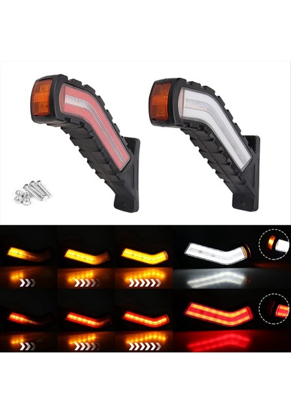 12-24V Römork Yan Işaretli Işıklar Akan Su Dönüş Sinyali Lambası Evrensel Araba Harici Işıklar Van Kamyonet (Yurt Dışından) fiyatları