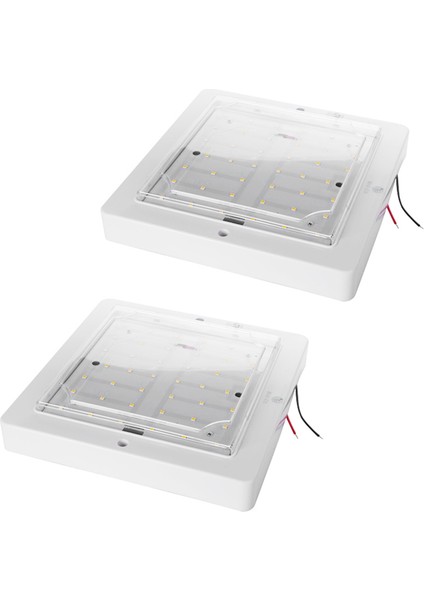 2x 9W 12V Araba Karavan Rv LED Iç Çatı Tavan Iç Lamba Kubbesi Işık Sıcak Işık (Yurt Dışından)