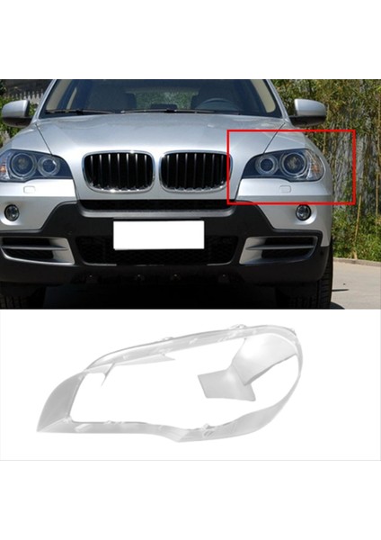 Araba Ön Far Kapağı Abajur Lambası Lamba Far Farlar Lens Kapağı Bmw X5 E70 2008-2013 Sol (Yurt Dışından) fırsatları