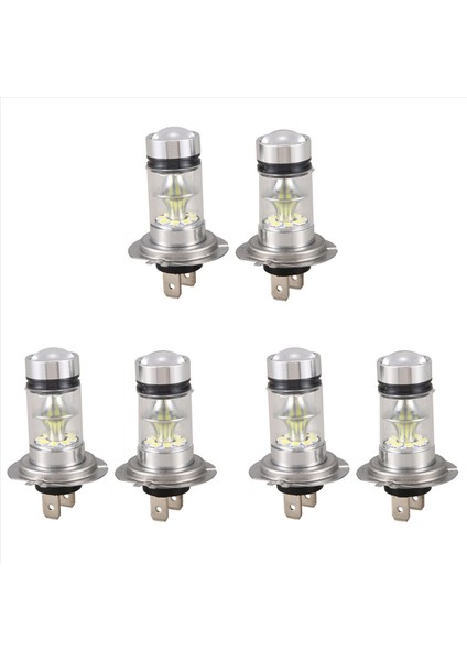 3 Çift Yüksek Güçlü LED H7 Ampul 100W 20W 20W Araba Sis Far Farlar 6000K Beyaz (Yurt Dışından)