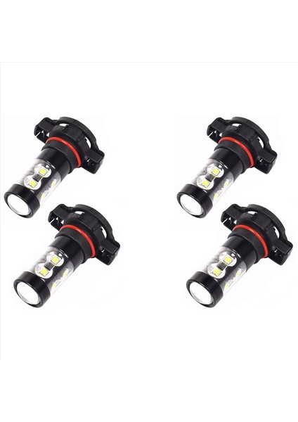4x 50W 5202 H16 6000K Güç Süper Beyaz LED Sis Işıkları Sürüş Ampulleri Drl (Yurt Dışından)