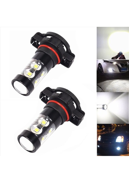 4x 50W 5202 H16 6000K Güç Süper Beyaz LED Sis Işıkları Sürüş Ampulleri Drl (Yurt Dışından) fiyatları