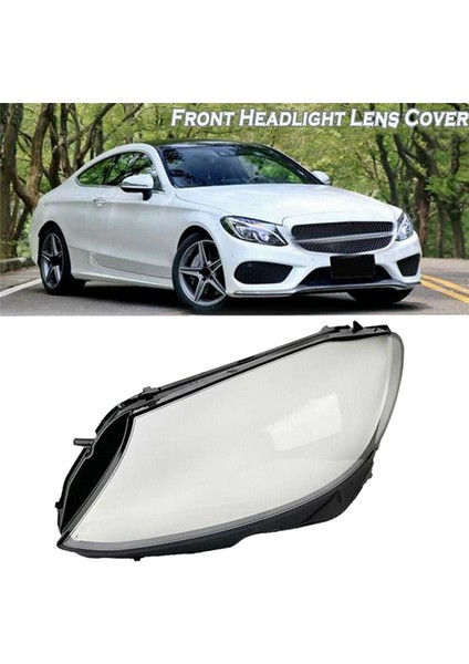 2x Ön Far Başı Işık Lambası Lens Mercedes Benz W205 C180 C200 C260L C280 2015-2017 Sol (Yurt Dışından)