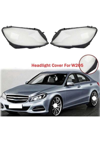2x Ön Far Başı Işık Lambası Lens Mercedes Benz W205 C180 C200 C260L C280 2015-2017 Sol (Yurt Dışından) indirimleri