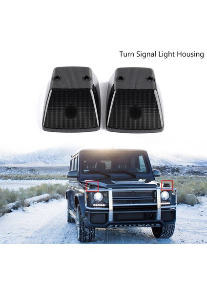 2pcs Ön Turn Sinyal Lambası Lens Kabuğu A4638260057 Mercedes Benz W463 G Sınıfı G500 G55 G63 G65 1986-2018 Parlak Siyah (Yurt Dışından) fiyatları