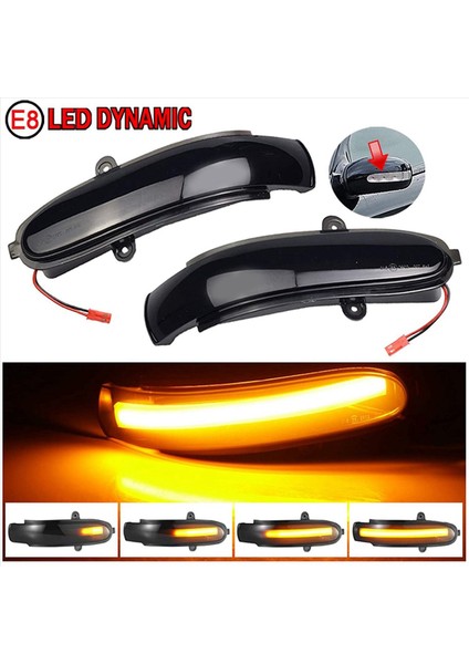4x Dinamik LED Dikiz Yan Ayna Yanıp Söner Göstergesi Benz C W203 T-Modell CL203 Için Işık Dönüş Sinyal Lambası Füme (Yurt Dışından) fiyatları