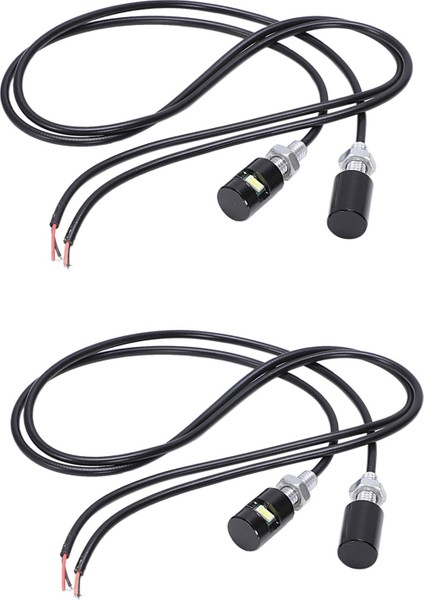 4 x Beyaz LED Motosiklet ve Araba Plakası Cıvata Işığı (Yurt Dışından)