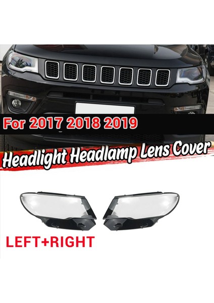 Sağ Araba Far Lens Kapağı Kafası Işık Lambası Abajur Jeep Compass 2017 2018 2019 Için Şeffaf Ön Işık Kabuğu (Yurt Dışından) indirimleri