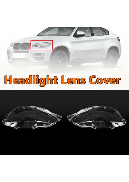 Araba Far Kapağı Cam Kafa Işık Lambası Xenon Lens Kabuk Kapağı For-Bmw E71 X6 2008-2014 (Yurt Dışından) modelleri