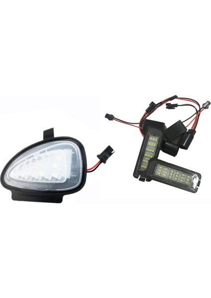 2x 24 LED Plaka Numarası Passat B6 B7 Golf Mk5 &amp 2x LED Yan Ayna Birikintisi Işığı Golf 6 Için (Yurt Dışından)