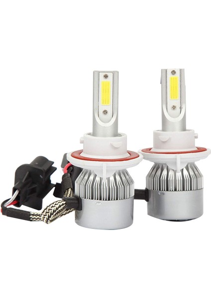 (2 Paket) H13 / 9008 LED Far Ampulü (Yakın ve Uzak) C6 Dönüşüm Kiti 72W 8500LM 6500K Soğut (Yurt Dışından)