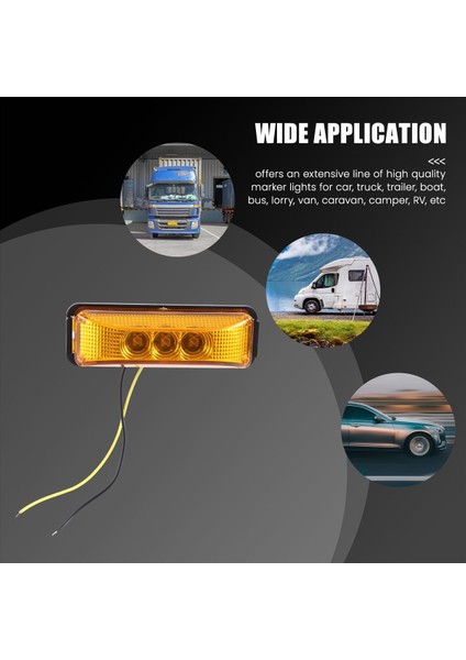 3 LED 3 9 Inç Araba Kamyonu Yan Işareti Açık Kuyruk Arka Lambalar Gösterge Işaretleyici 10-24V Römork Rv Tekne Kamyonu (Yurt Dışından) fiyatları
