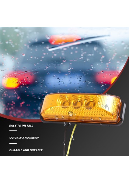 3 LED 3 9 Inç Araba Kamyonu Yan Işareti Açık Kuyruk Arka Lambalar Gösterge Işaretleyici 10-24V Römork Rv Tekne Kamyonu (Yurt Dışından) modelleri