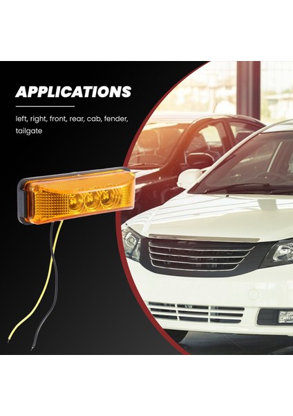 3 LED 3 9 Inç Araba Kamyonu Yan Işareti Açık Kuyruk Arka Lambalar Gösterge Işaretleyici 10-24V Römork Rv Tekne Kamyonu (Yurt Dışından) fırsatları