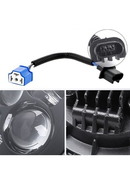 Siyah Arka Plan 7 Inç LED Farlar Yuvarlak Farlar Otomotiv Malzemeleri Çoban Için LED Farlar (Yurt Dışından) fırsatları