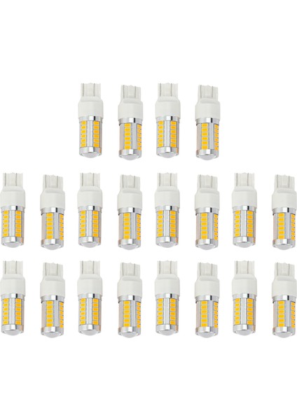 7443 T20 LED Ampuller Amber Sarı 900 Lümenler Süper Parlak Dönüş Sinyalleri Işık Freni Park Işığını Durdur (Paket 20) (Yurt Dışından)