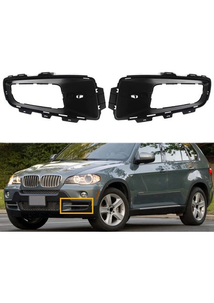 3x Araç Ön Tampon Sis Farklı Izgara Sis Işık Havalandırma Grille Emme Kapağı 51117172450 51117172449 Bmw X5 E70 2007-2009 (Yurt Dışından) modelleri