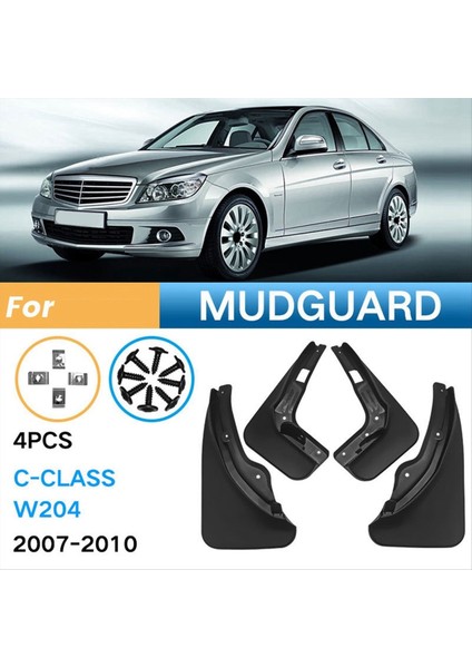 4pcs Araba Çamurluk Çamur Kanatları Sıçrama Çamur Koruma Fender Için Mercedes Benz W204 C-Class 2007-2010 C180 C200 C300 (Yurt Dışından) fırsatları