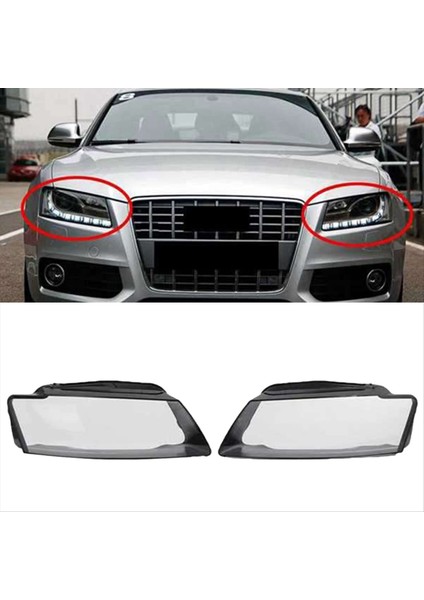 Audi A5 2008-2010 Head Light Abajur Konut Araç Aksesuarları Için Araba Ön Far Kapağı Lens Kabuğu (Yurt Dışından) fiyatları